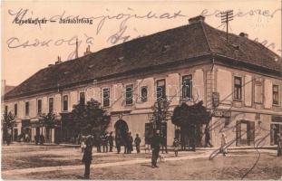 1915 Érsekújvár, Nové Zámky; Járásbíróság, Steiner Miksa üzlete / court, shops