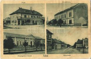 1940 Feled, Veladin, Jesenské; Posta, Járásbíróság, Főszolgabírói hivatal, utca, automobil / post office, court, street view, automobile (EB)