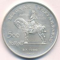 1990. 500Ft Ag "Mátyás király / Beatrix" T:BU 
Adamo EM113