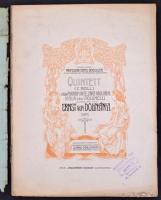 Dohnányi Ernő: Quintett (C Moll) für Klavier zu vier Händen. Op. 1. Universal Edition. N. 1879. Papí...