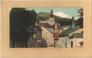 Selmecbánya, Schemnitz, Banská Stiavnica; Templomok és tornyok, vár. Joerges kiadása / churches, castle