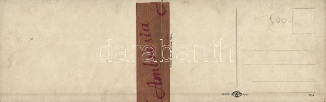 Déva, vár. Kinyitható panorámalap / castle. Folding panoramacard (r)