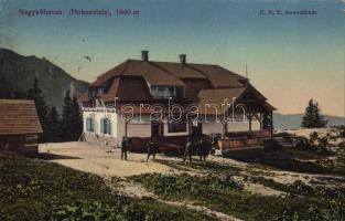 1913 Nagykőhavas, Hohenstein, Piatra Mare; EKE menedékháza és saját kiadása / mountain rest house