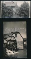 cca 1950-1960 Vízimalmok (Zalalövő Pacsai malom és Veszprém Szent Margit-malom), 2 db fotó, 6,5×11,5 és 9×14 cm / watermills, 2 photos