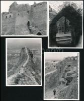 cca 1950-1960 Boldogkő vára, 4 db fotó, ifj. Albrecht Gyula, hátoldalon feliratozva, 9×12 cm