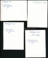 cca 1950-1960 Boldogkő vára, 4 db fotó, ifj. Albrecht Gyula, hátoldalon feliratozva, 9×12 cm