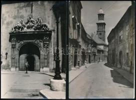 cca 1950-1960 Sopron, városrészletek, 4 db fotó, 8×13 és 10×15 cm