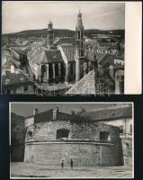 cca 1950-1960 Sopron, városrészletek, 4 db fotó, 8×13 és 10×15 cm