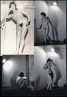Női aktok és pornográf fotó, korabeli és modern előhívás, összesen 8 db, 10×15 cm