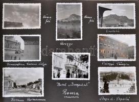 cca 1930-1940 Családi fotóalbum, külföldi és magyarországi utazások (Olaszország, Ausztria, Felvidék...