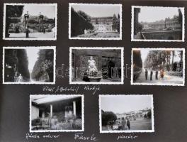 cca 1930-1940 Családi fotóalbum, külföldi és magyarországi utazások (Olaszország, Ausztria, Felvidék...
