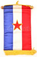 Jugoszláv asztali zászló, jó állapotban 27x18 cm