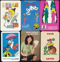 1960-1991 20 db reklámos kártyanaptár (Lottó, OTP, Donald kacsa, stb.)