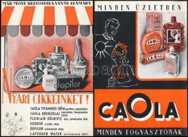 Piperecikkeket reklámozó kisplakátok (Exotic, Ovenall, Caola, Baeder), 6 db, 20,5×14 cm