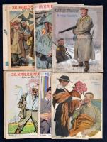 1914-1915 Kriegs-Nummer Lustige Blätter, szatirikus grafikus német újságok, 10 db