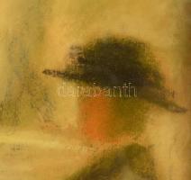 Bálint Rezső (1885-1945): Pincérlány. Pasztell, papír, üvegezett keretben, hibás keretben, 28×32 cm