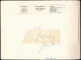 1981 Aláírásgyűjtemény. Benne 43 db, különféle művészek aláírással. Közte: Fischer Iván, Jeremy Menu...