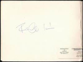1981 Aláírásgyűjtemény. Benne 43 db, különféle művészek aláírással. Közte: Fischer Iván, Jeremy Menu...