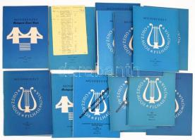 1980-1986 Országos Filharmonia 18 db műsorfüzete. Benne számos ismert művész aláírásával, 88 db. Köz...