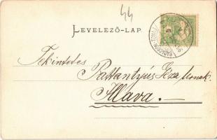 1903 Badacsony, Badacsonyi "Vaskapu", Kőkapu, bazaltoszlopok. Mérei Ignác kiadása 137. sz