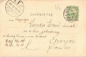 1904 Rózsahegy, Ruzomberok; látkép zsinagógával és vasútállomással. Kohn A. kiadása / general view w...