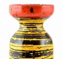 Retro padlóváza mázas kerámia, jelzés nélkül, Hibátlan. 33 cm