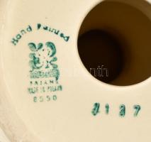 Fajansz gyeryatartó, jelzett, kézzel festett, hibátlan. 23 cm