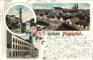 Pápa with synagogue Litho (EB)