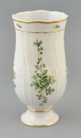 Hollóházi Erika mintás váza, matricás, jelzett, apró kopásokkal, m: 24,5 cm