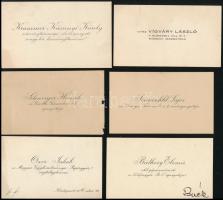 cca 1930-2000 Tucatnyi régi és új névjegykártya: gyárosok, bankárok, stb