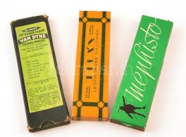 3 db régi ceruzás doboz, Eberhard Faber van Dyke (üres), Mephisto (benne két, használatlan ceruzával...