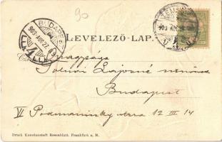 1903 Temesvár, Timisoara; Temes-Béga palota. Káldor Zs. és Társa kiadása. Szecessziós dombornyomott ...