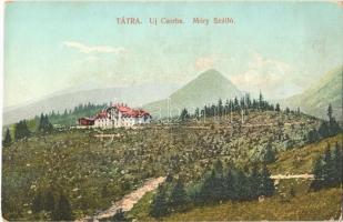 Tátra, Vysoké Tatry; Új csorba, Móry szálló. Feitzinger Ede No. 1025. / Nové Strbské pleso, hotel (EK)