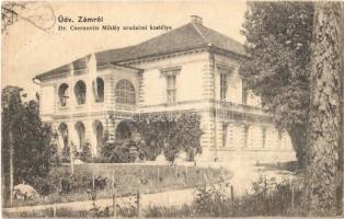 1915 Zám, Sameschdorf, Zam; Dr. Csernovits Mihály uradalmi kastélya. Bózsa László felvétele. Kiadja Bienenstock Sándor / castle (EK)