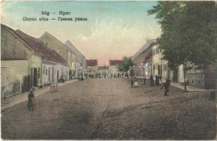 1915 Ürög, Irig; Glavna ulica / Fő utca, üzletek / main street, shops + "K. und K. KORPS MUN. PARK No. 15. KOLONNE 2." "K.u.K. FELDPOSTAMT 314" (EK)