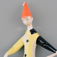 Aquincumi zenebohóc, kézzel festett, jelzett, hibátlan, m: 20,5 cm