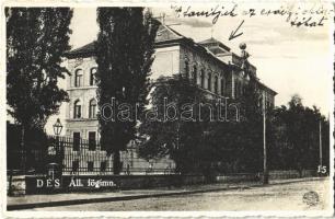 1941 Dés, Dej; Állami főgimnázium / high school (ragasztónyom / gluemark)