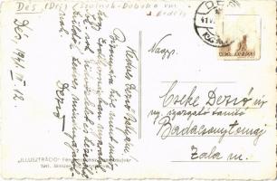 1941 Dés, Dej; Állami főgimnázium / high school (ragasztónyom / gluemark)