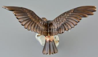 Herendi porcelán Sas, kézzel festett, jelzett, hibátlan, m: 20 cm