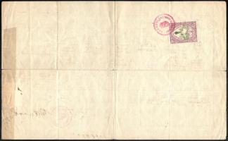 1934 Szegedi városi illetékbélyeggel hitelesített házassági anyakönyvi kivonat