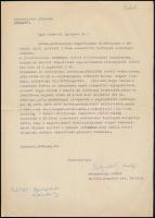 1968 Mednyánszky Rudolf csepeli labdarúgó által aláírt levél