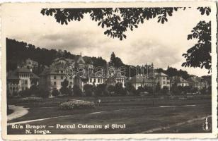 1937 Brassó, Kronstadt, Brasov; Parcul Cuteanu si Sirul N. Iorga / Központi park