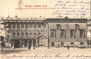 1903 Moscow, Moskau, Moscou; Perron Rouge au Kremlin / Krasnoe Kryltso, Granovitaya Palat / Red Stairs, Palace of Facets, Kremlin, Russian guards. Phototypie Scherer, Nabholz & Co.