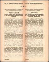 1911 Bp., Kétnyelvű rendelet a vásárcsarnoki áruk kirakodása tárgyában + vámtarifa jegyzéke