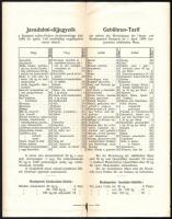 1911 Bp., Kétnyelvű rendelet a vásárcsarnoki áruk kirakodása tárgyában + vámtarifa jegyzéke