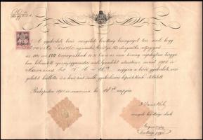 1901 Bp., Önálló bírói tisztség gyakorlására jogosító oklevél Vavrik Béla aláírásával