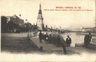 1903 Moscow, Moskau, Moscou; Vue du Kremlin et la Moscova / Kremlin, Moskva River, horse-drawn tram. Phototypie Scherer, Nabholz & Co. (EK)