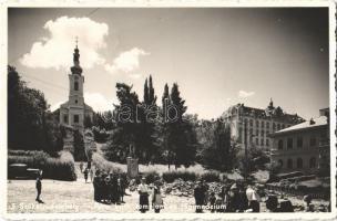 Székelyudvarhely, Odorheiu Secuiesc; Római katolikus templom és főgimnázium / Catholic church, high school