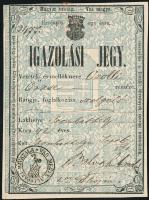 1861 Igazoló jegy szolgáló részére