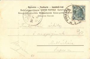 1904 Praha, Prag, Prága, Prague; Altneu-Synagoge u. jüdisches Rathaus / Old New Synagogue, Jewish To...